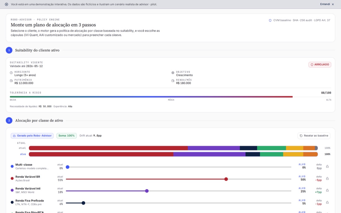 Robo-advisor policy engine
