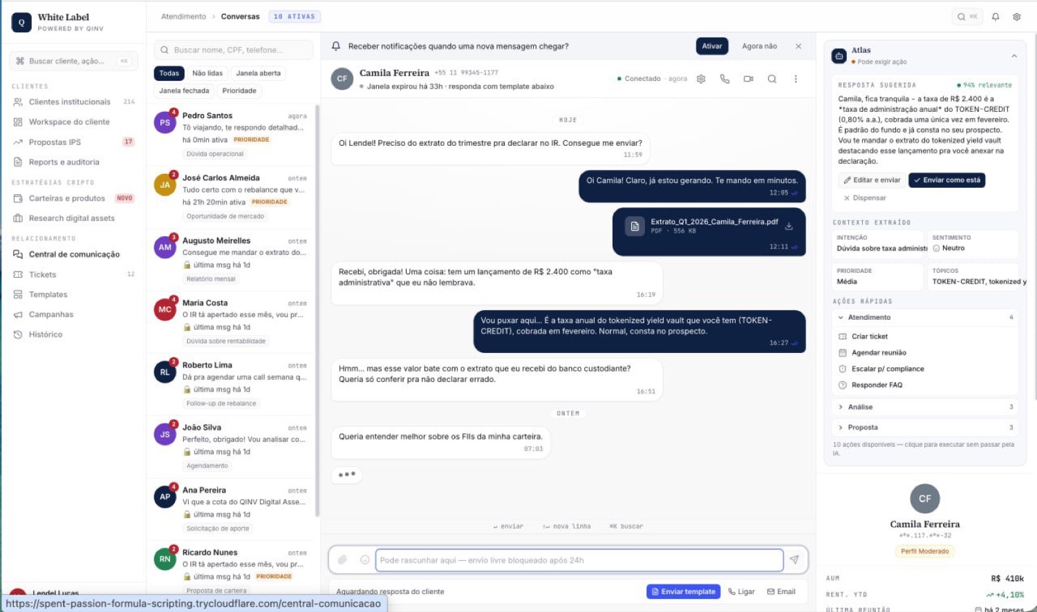 Crypto white-label onboarding flow in partner branding